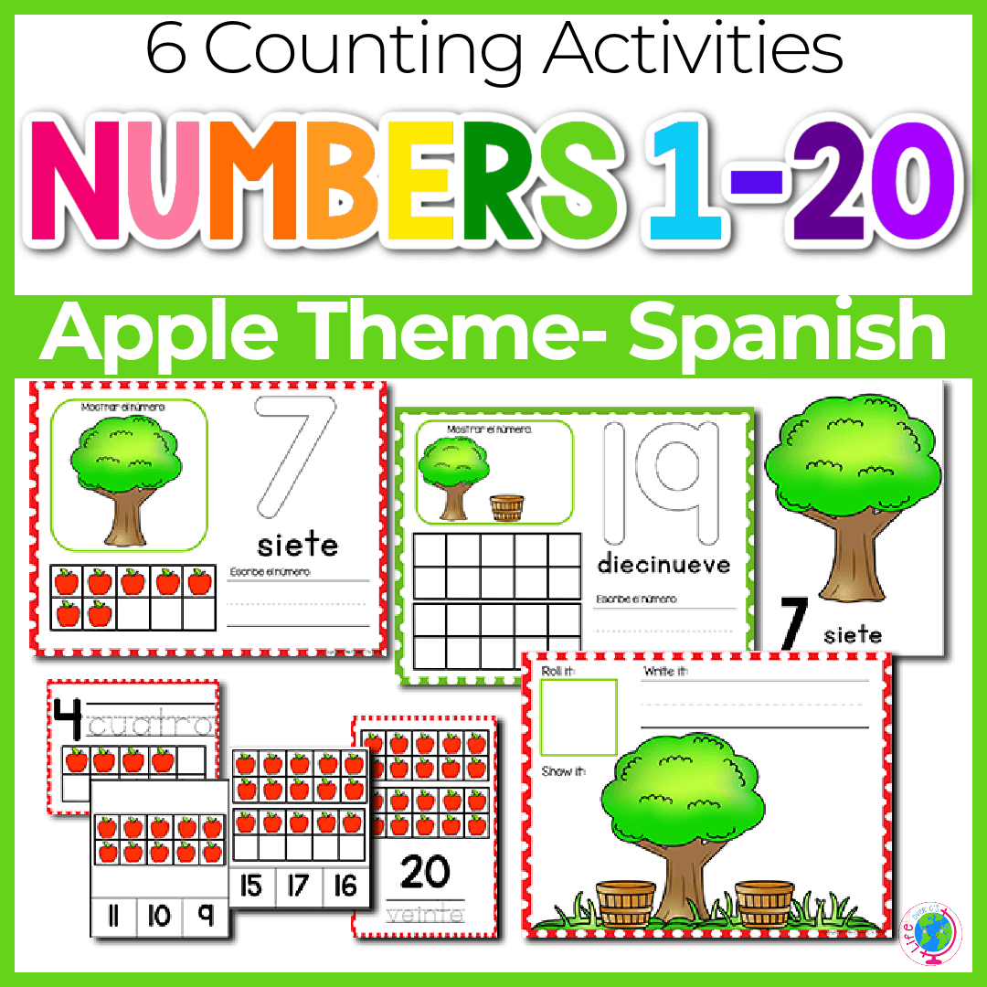 1-20 Counting Activities: Apples (Spanish)