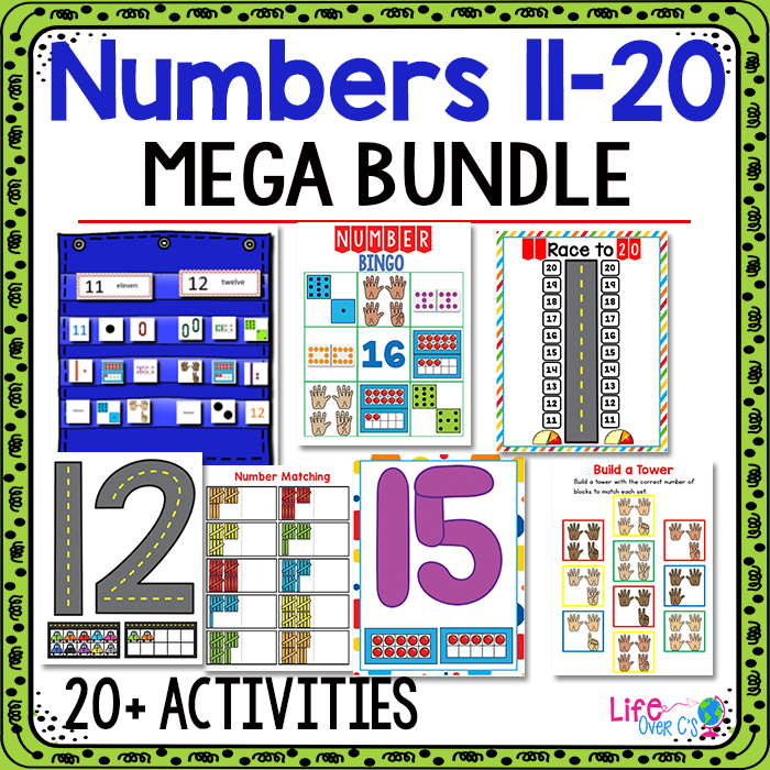 Numbers 11-20 mega bundle with 20+ activities
