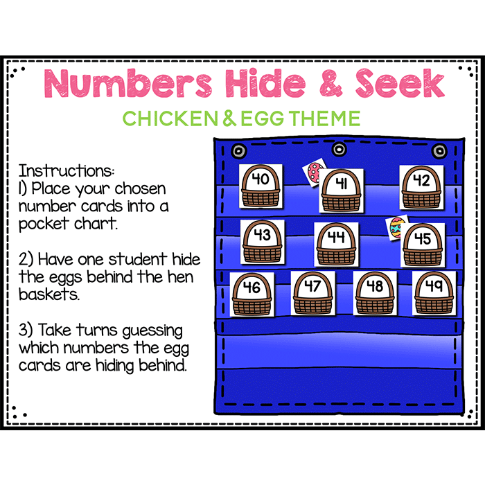 Easter numbers 1-120 hide and seek math game