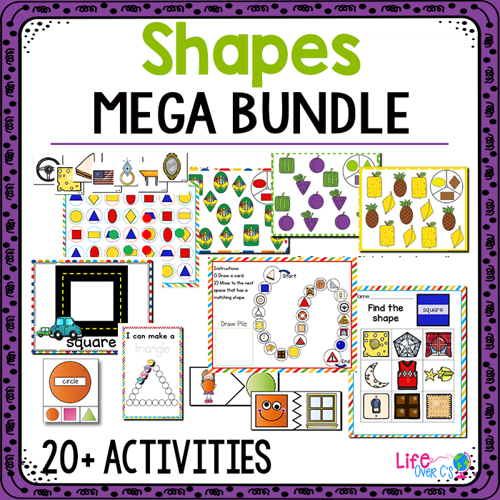 2D Shapes: Pre-K/Preschool Math Centers