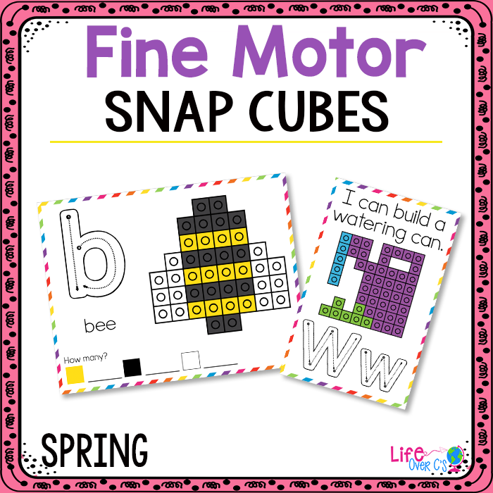 Spring fine motor snap cubes