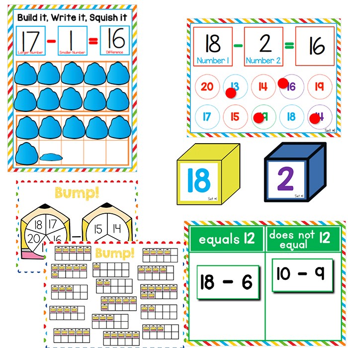 Subtraction within 20 activities for second grade
