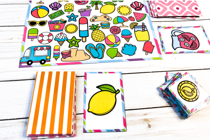 I Spy "Flip" board game with summer theme