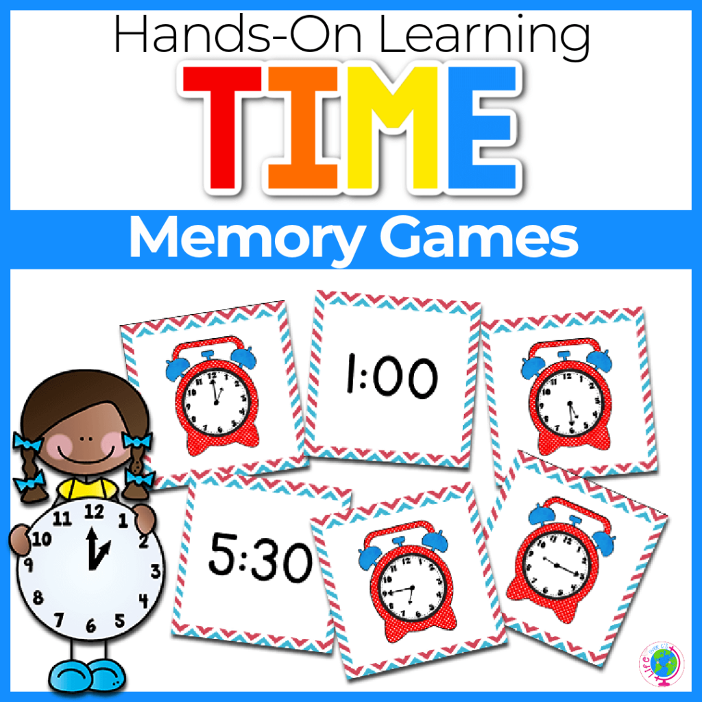 Time memory game for elementary students