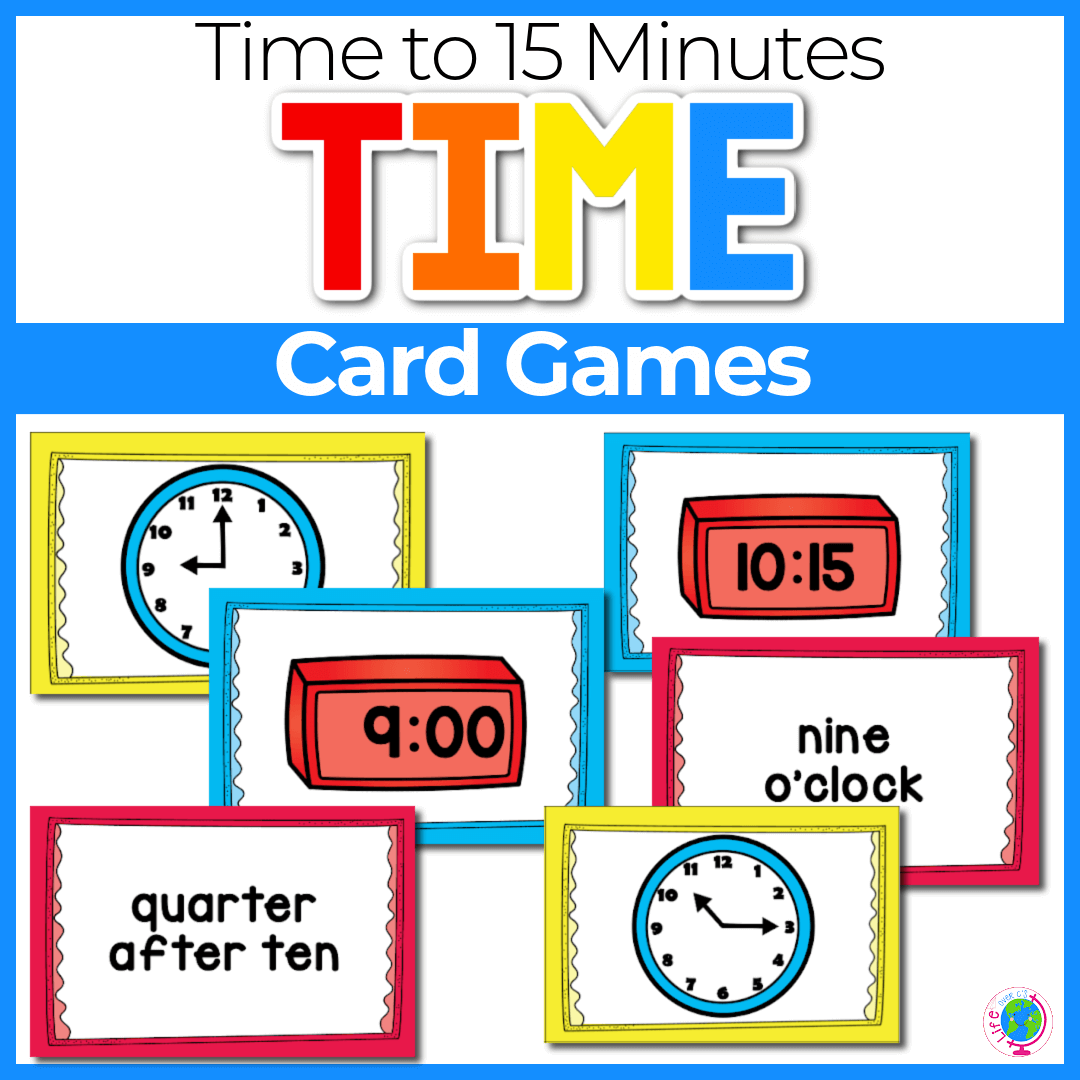 Time to 15 minutes card games for math centers