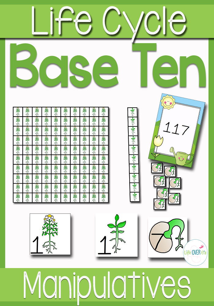 Base Ten Activities for Place Value: Plant Life Cycle