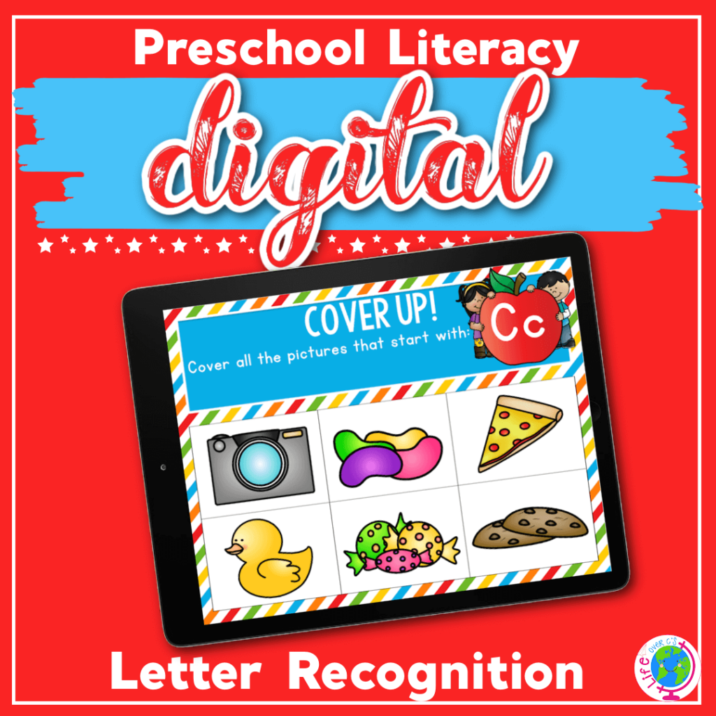 Letter recognition digital activities for preschool