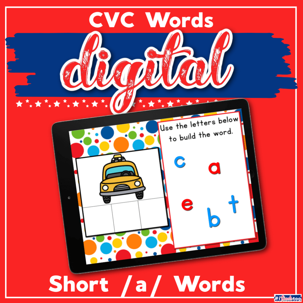 Short A CVC words digital literacy activities