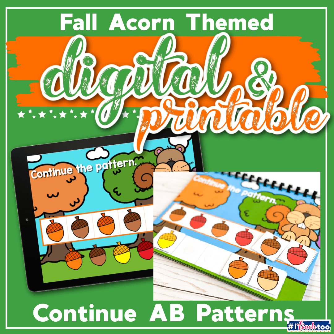 Digital and Printable Patterns AB: Fall Acorn