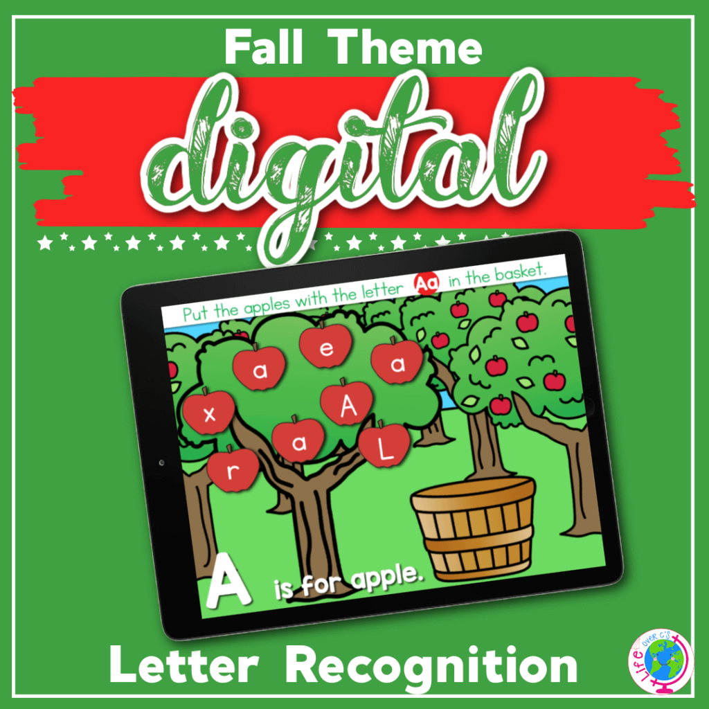 Alphabet letter recognition literacy digital activity