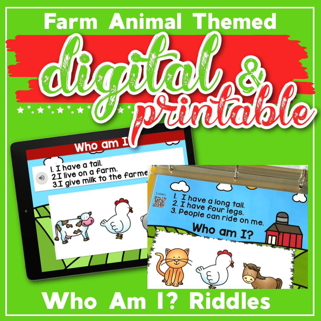 Digital and Printable: Farm Animal Riddles