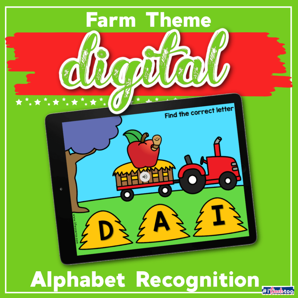 Alphabet recognition digital activities for prek