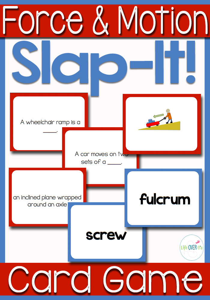 Force and Simple Machines Vocabulary Review Slap-It! Card Game
