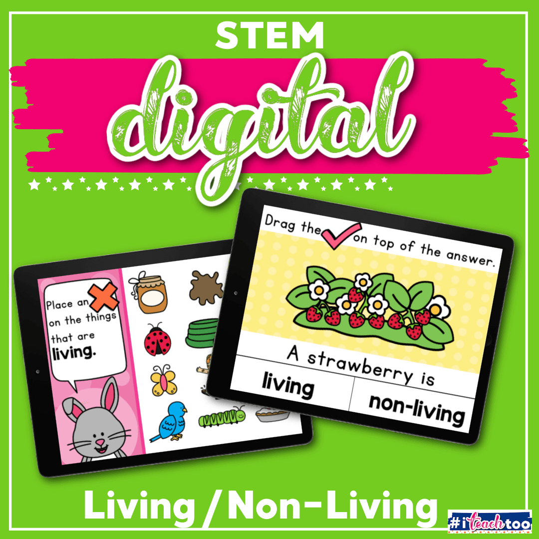STEM living and non-living digital activities sorting