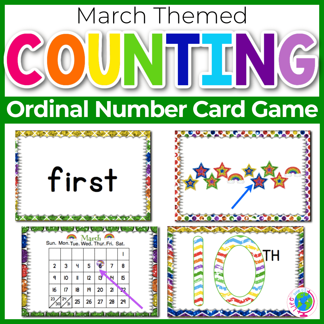 Ordinal Numbers Card Game Slap-It! March