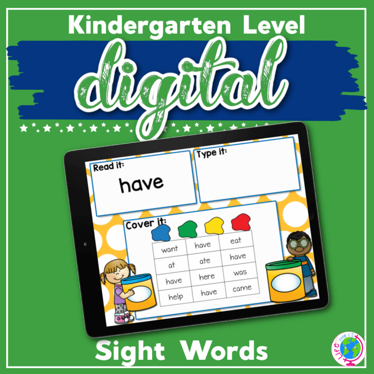 Digital Sight Words I Spy: Kindergarten