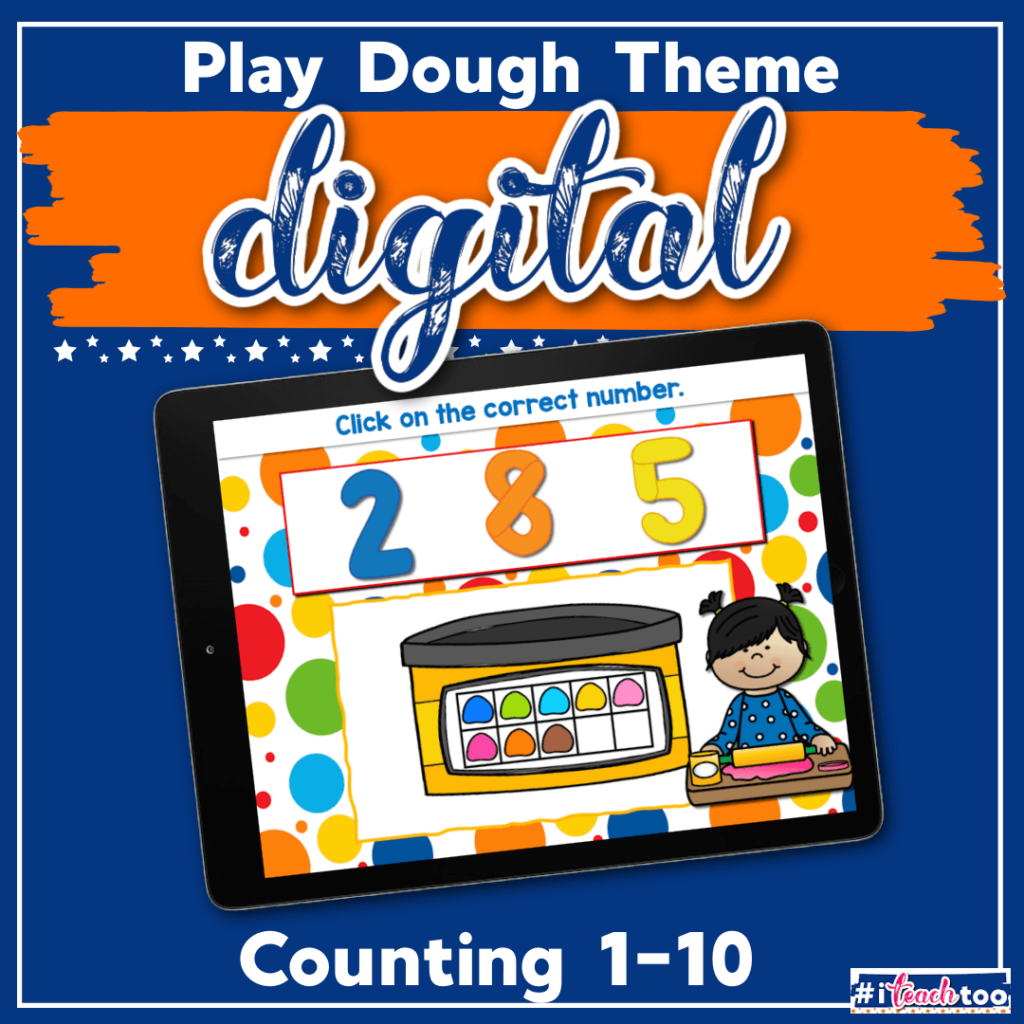 Digital play dough counting 1-10 activity