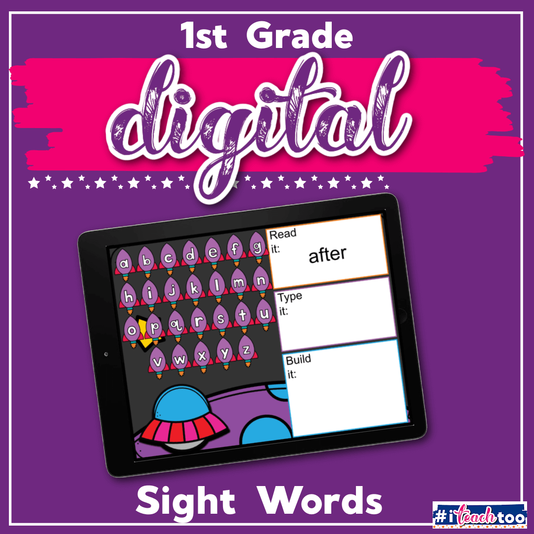 Digital Sight Words Space 1st Grade