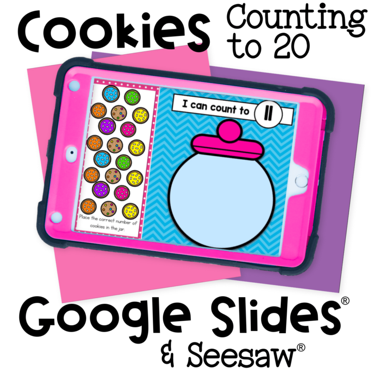 Cookie jar counting to 20 math activity