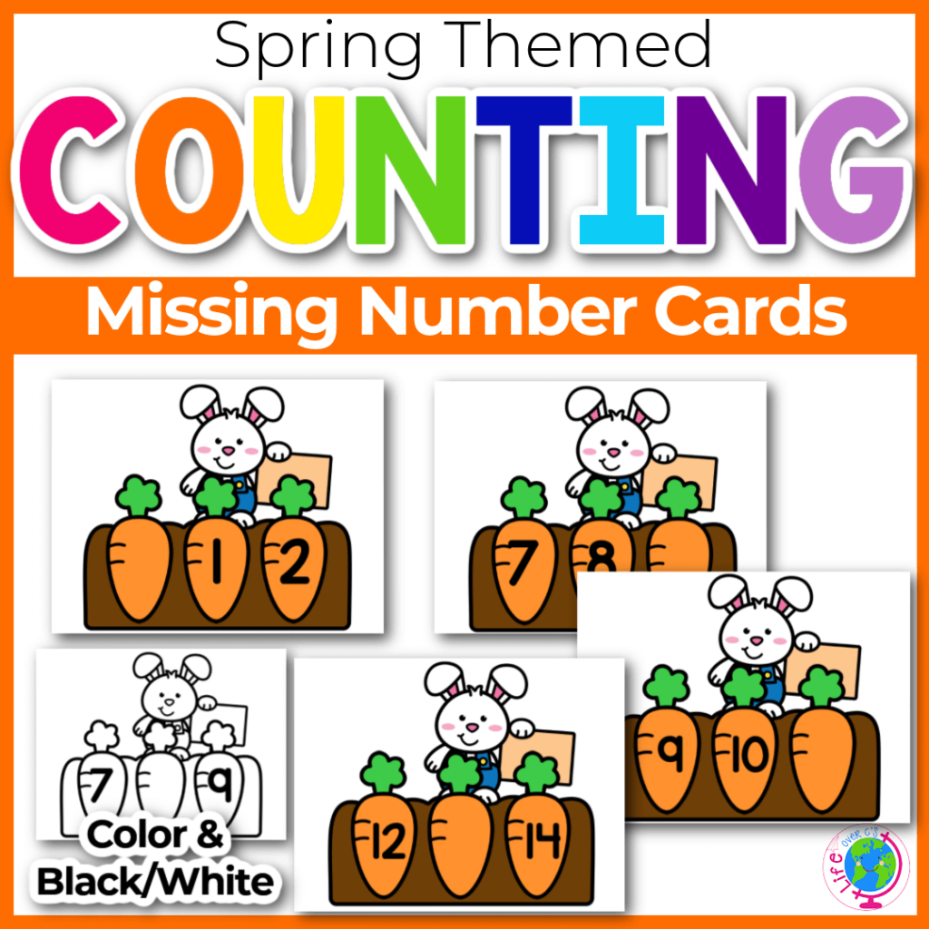 Spring missing number cards to 20