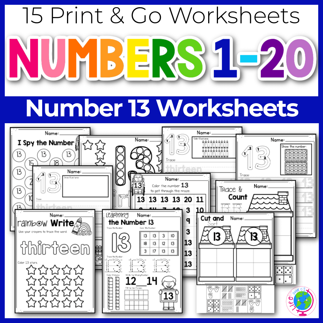 Number Worksheets: Number 13
