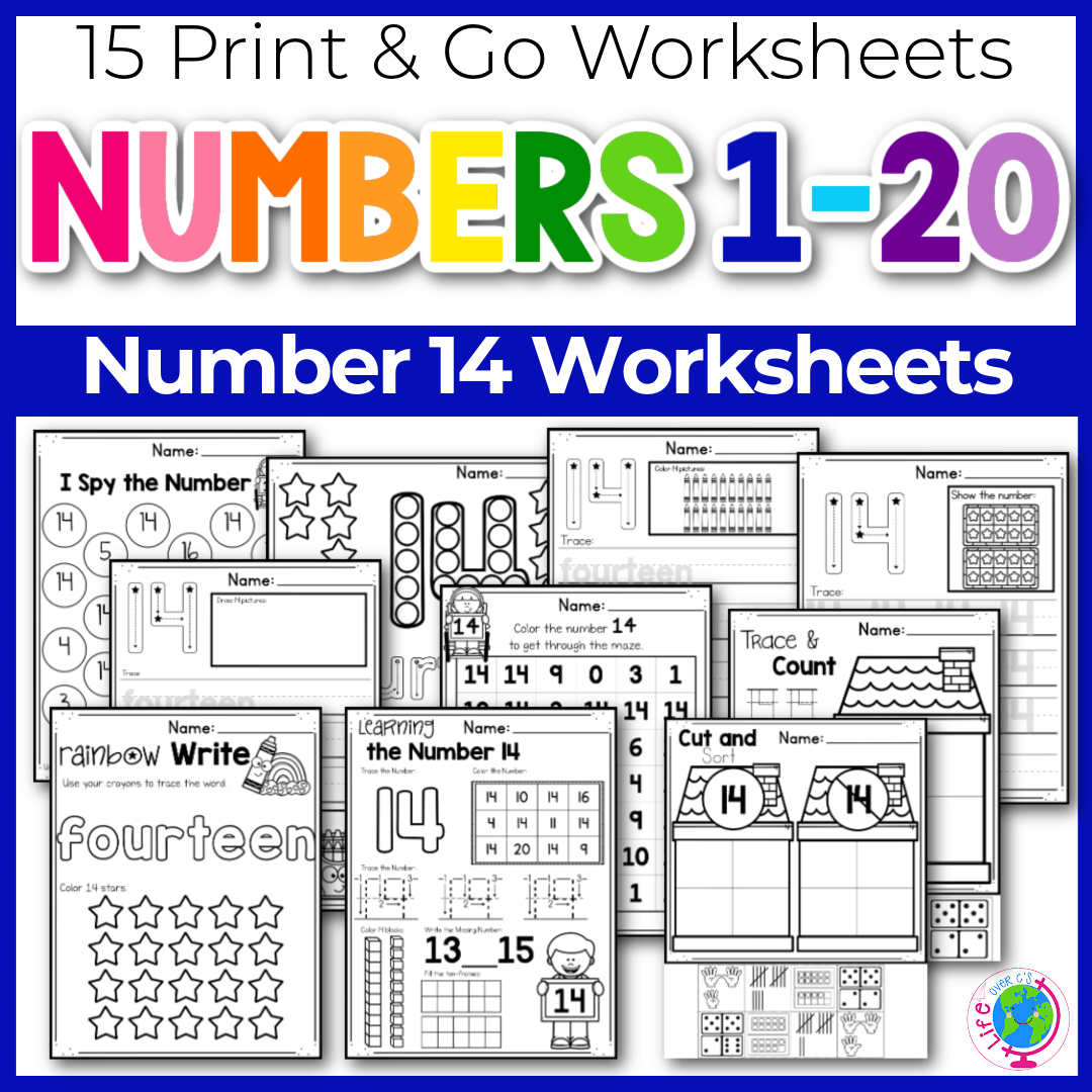 Number Worksheets: Number 14