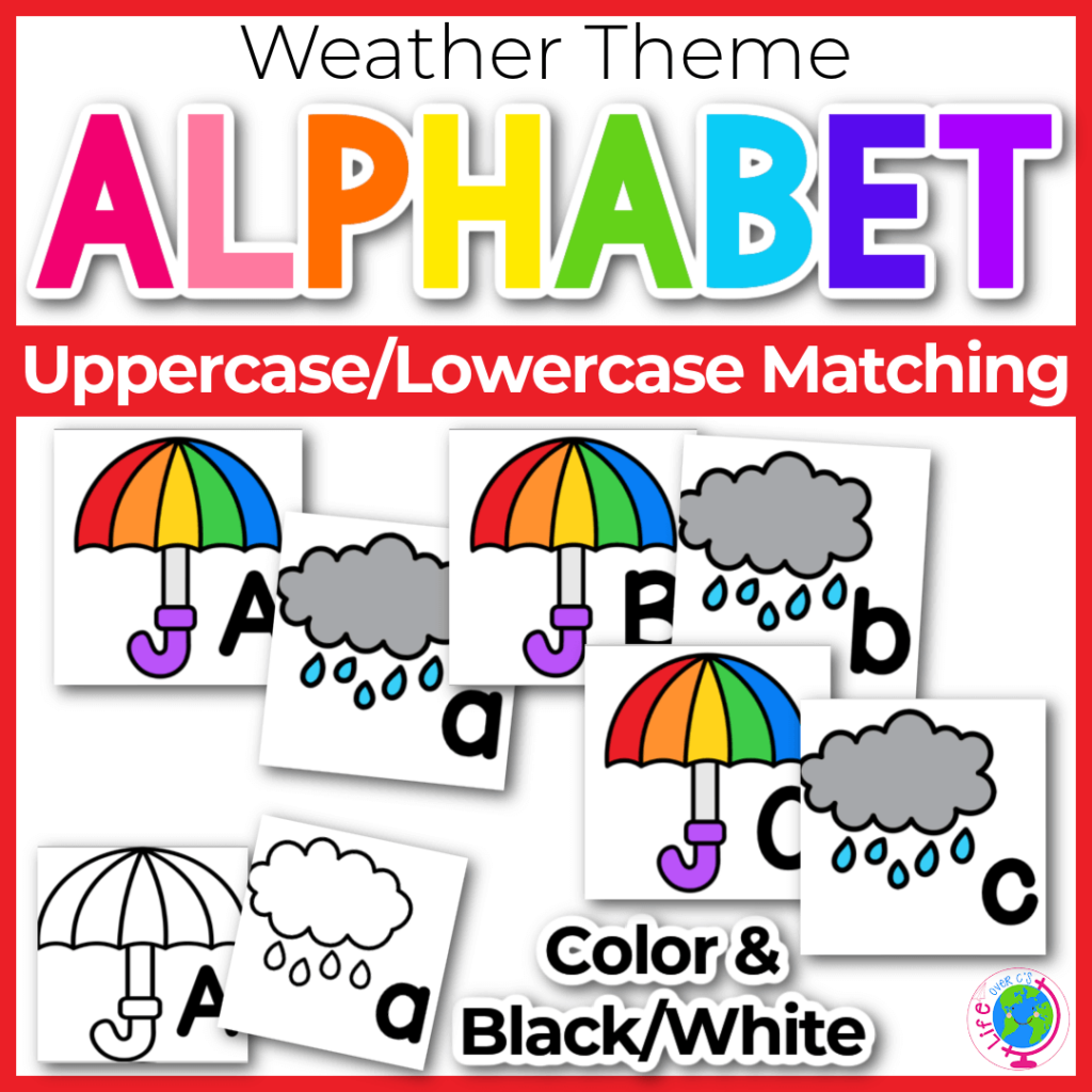 Alphabet weather uppercase and lowercase matching