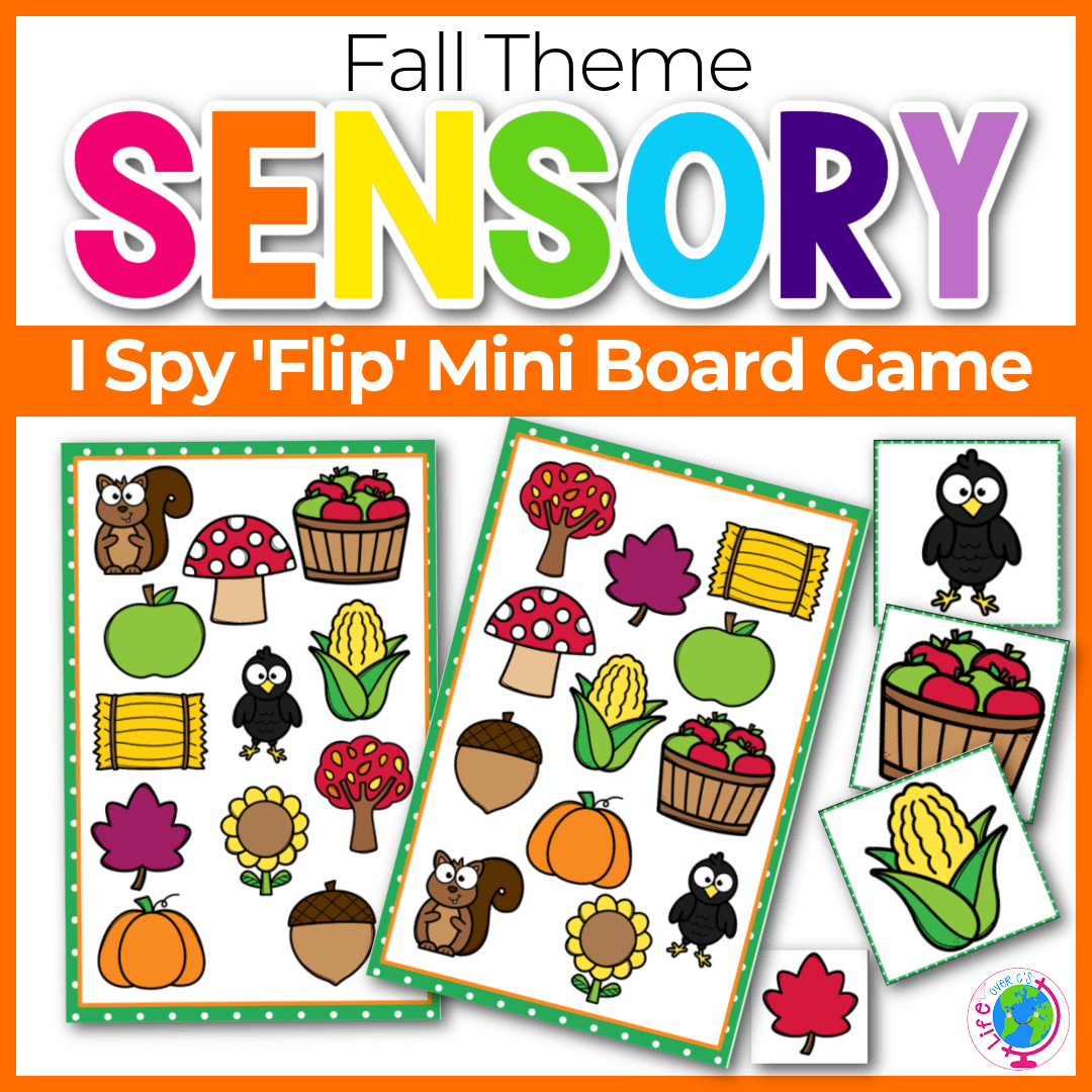 I Spy flip mini fall board game