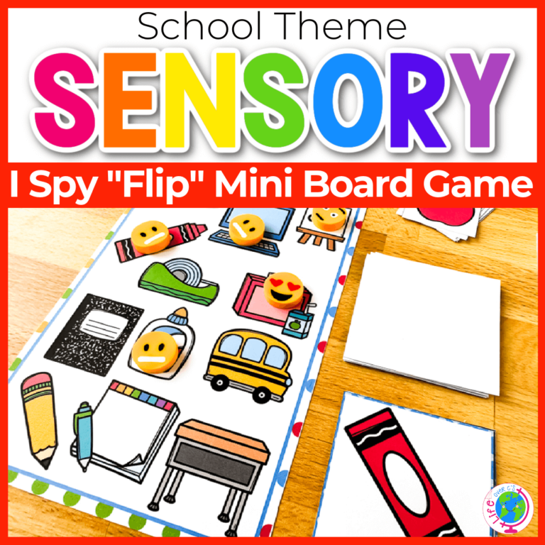 I Spy “Flip” Mini Board Game: School Theme