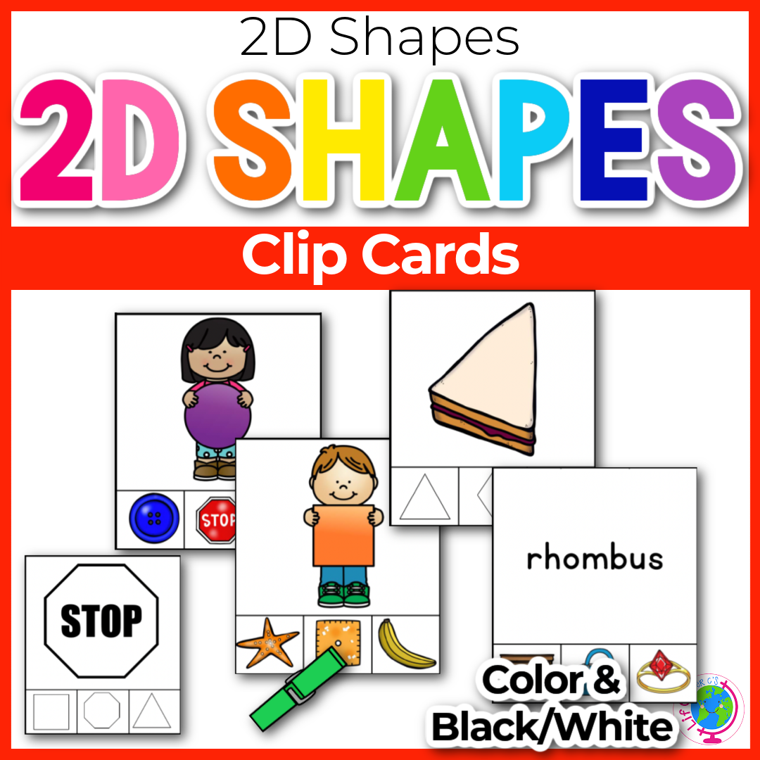 2D Shape Clip Cards