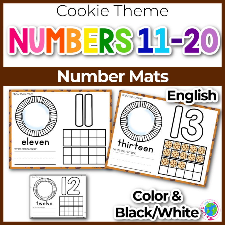Counting game for kindergarten with cookie theme