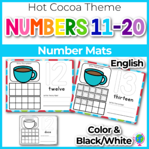 Number Counting Mats 1-10: Penguin Theme Spanish - Life Over C's Club