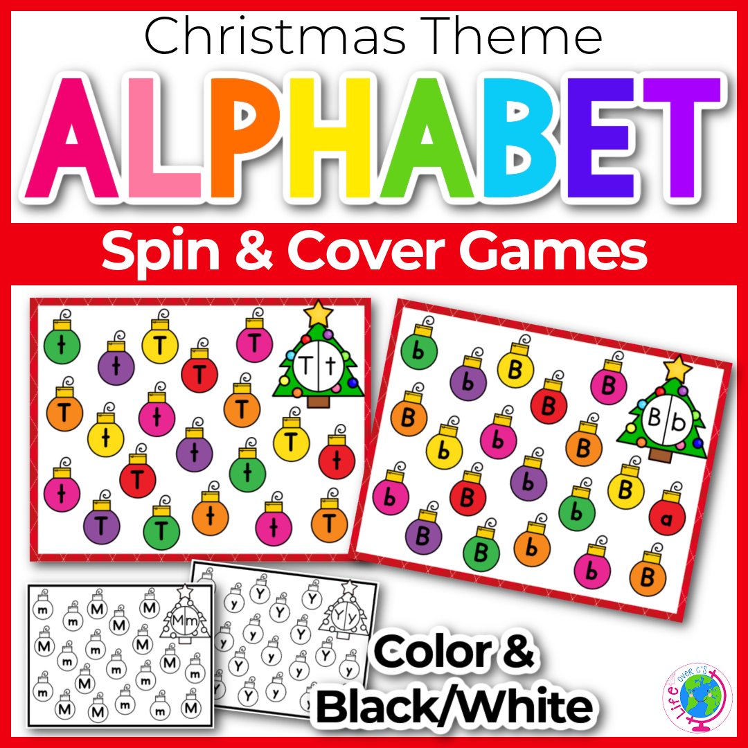 Alphabet Spin & Cover: Christmas Theme