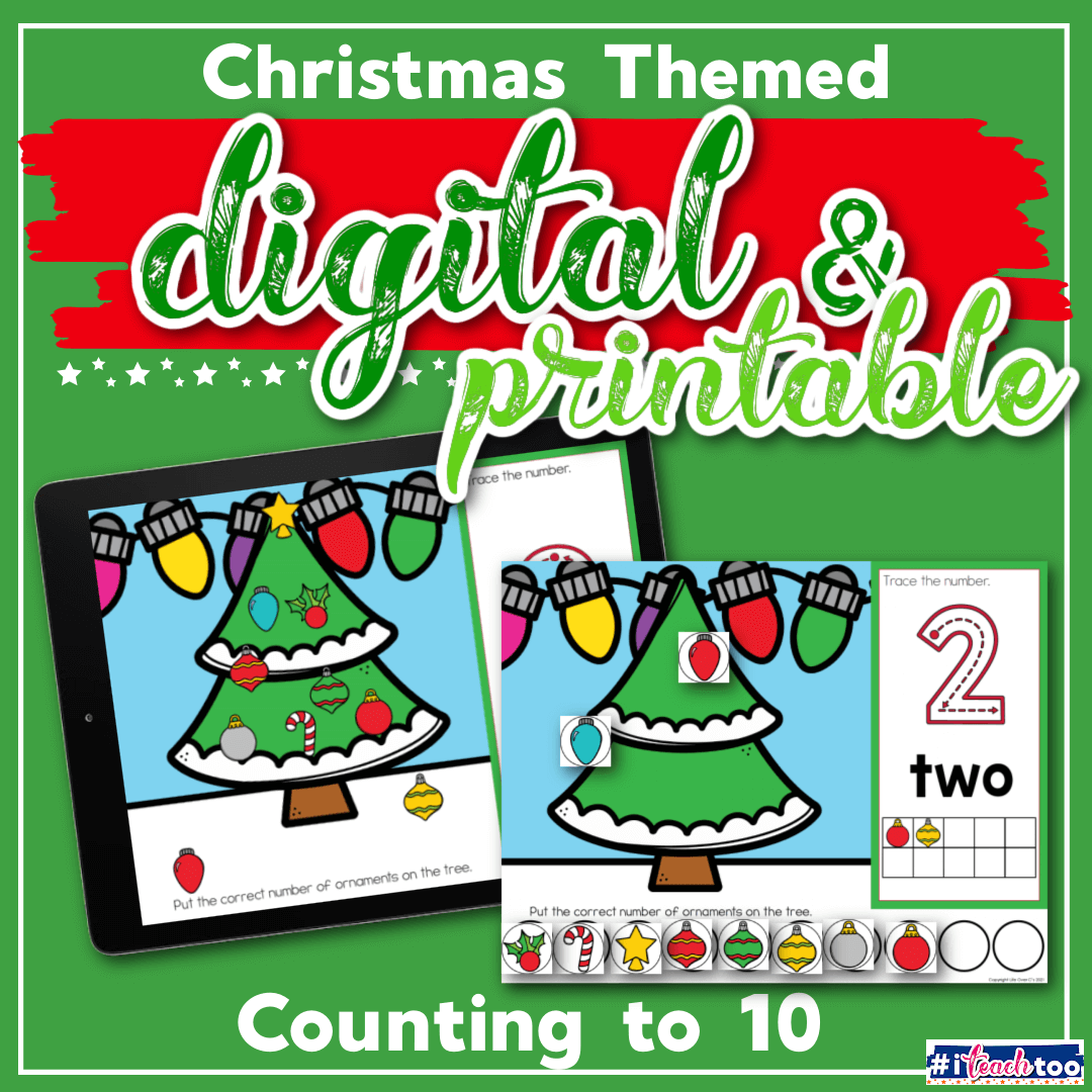 Counting to 10 Digital and Printable Arrays: Christmas Theme