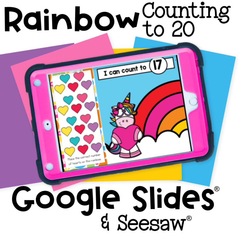 Unicorn counting to 10 digital activity