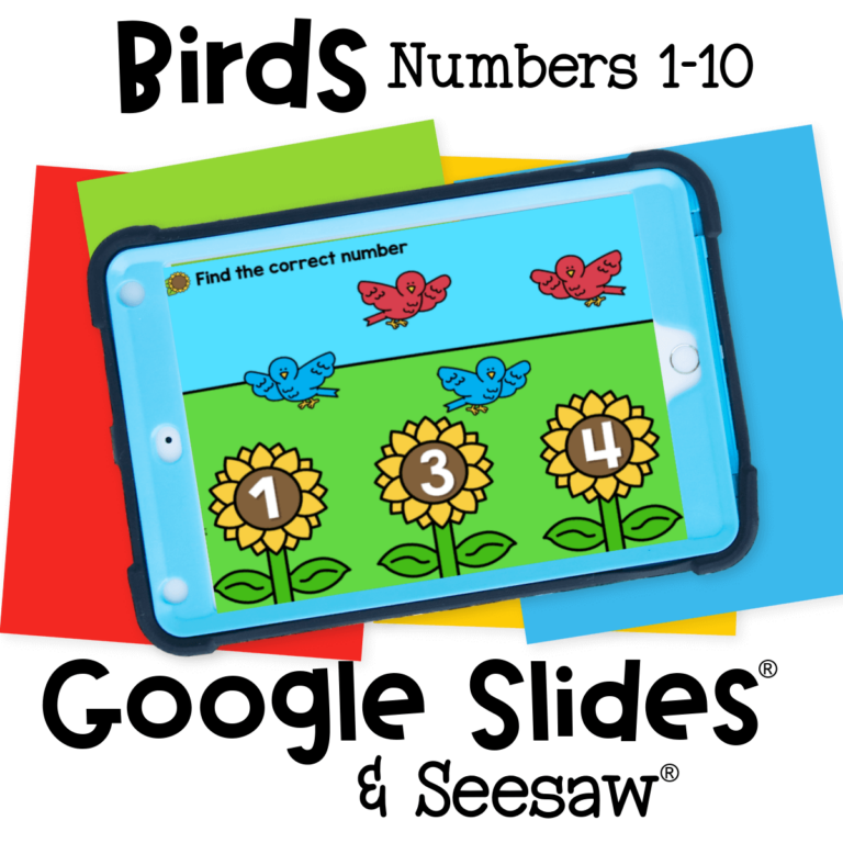 Sunflower counting 1-10 digital math activity
