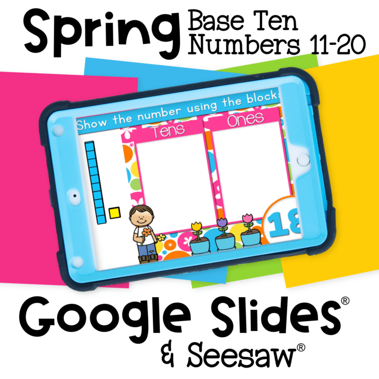 Spring digital math base ten numbers 11-20